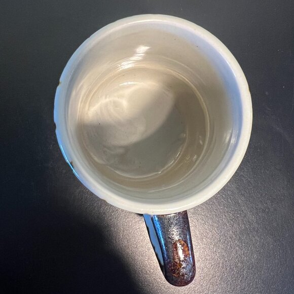 Vintage Otagiri Japan Studio Pottery Glazed Brown & Navy Blue Stoneware Mug Cup - Picture 12 of 14